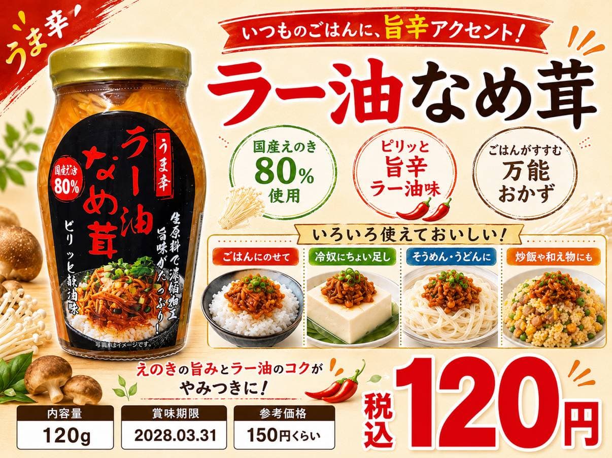 ラー油なめ茸